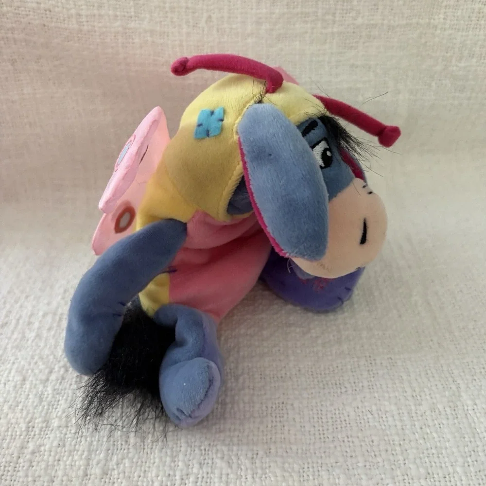 Disney Store Eeyore Butterfly Beanie Plush Easter 2000 Toy Vintage‎